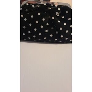 Sam & Libby Black/Silver  Accent Clutch Silver Hardware Nonleather purse handbag